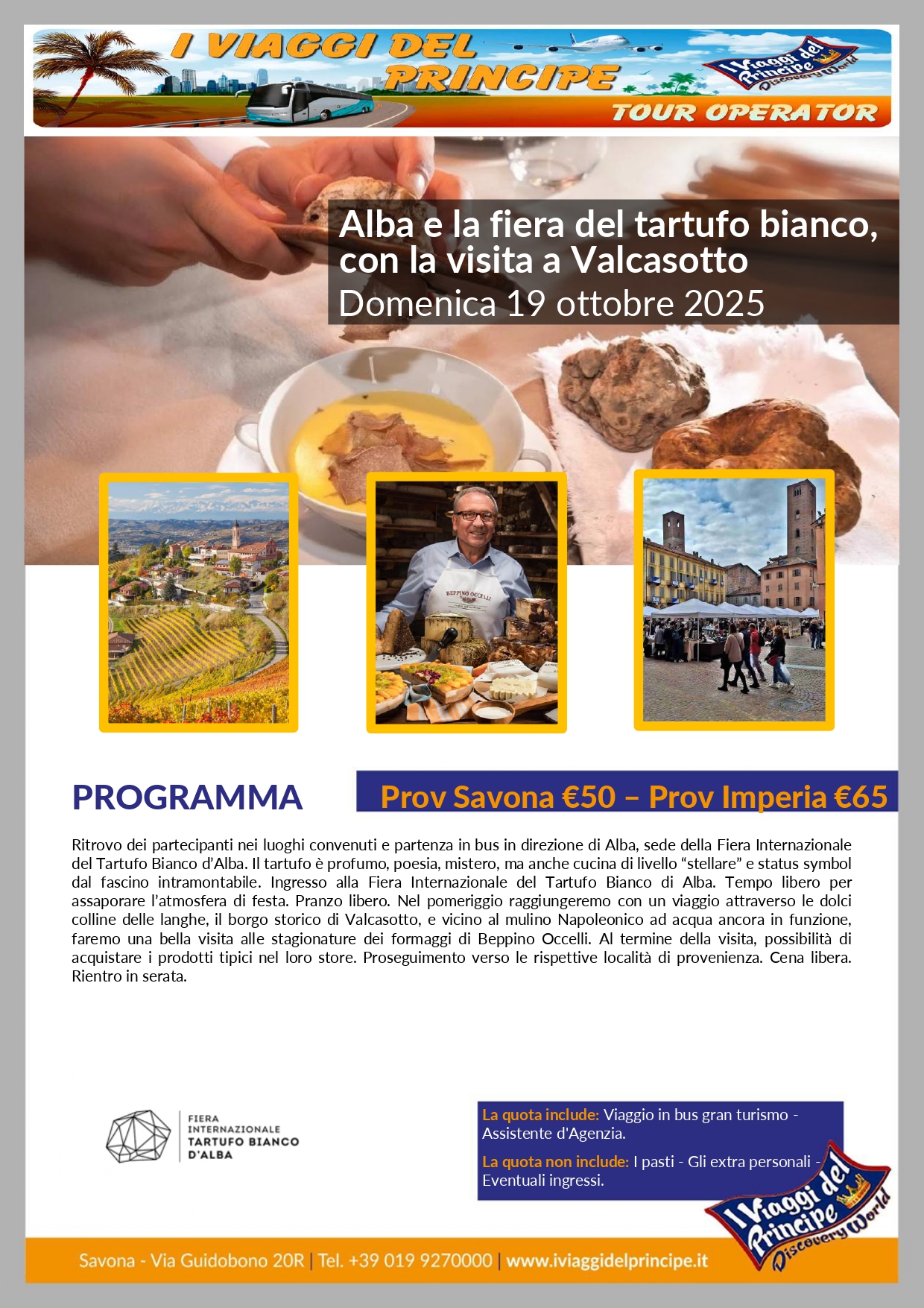Alba e la fiera del tartufo bianco, con la visita a Valcasotto - DA SAVONA E PROVINCIA