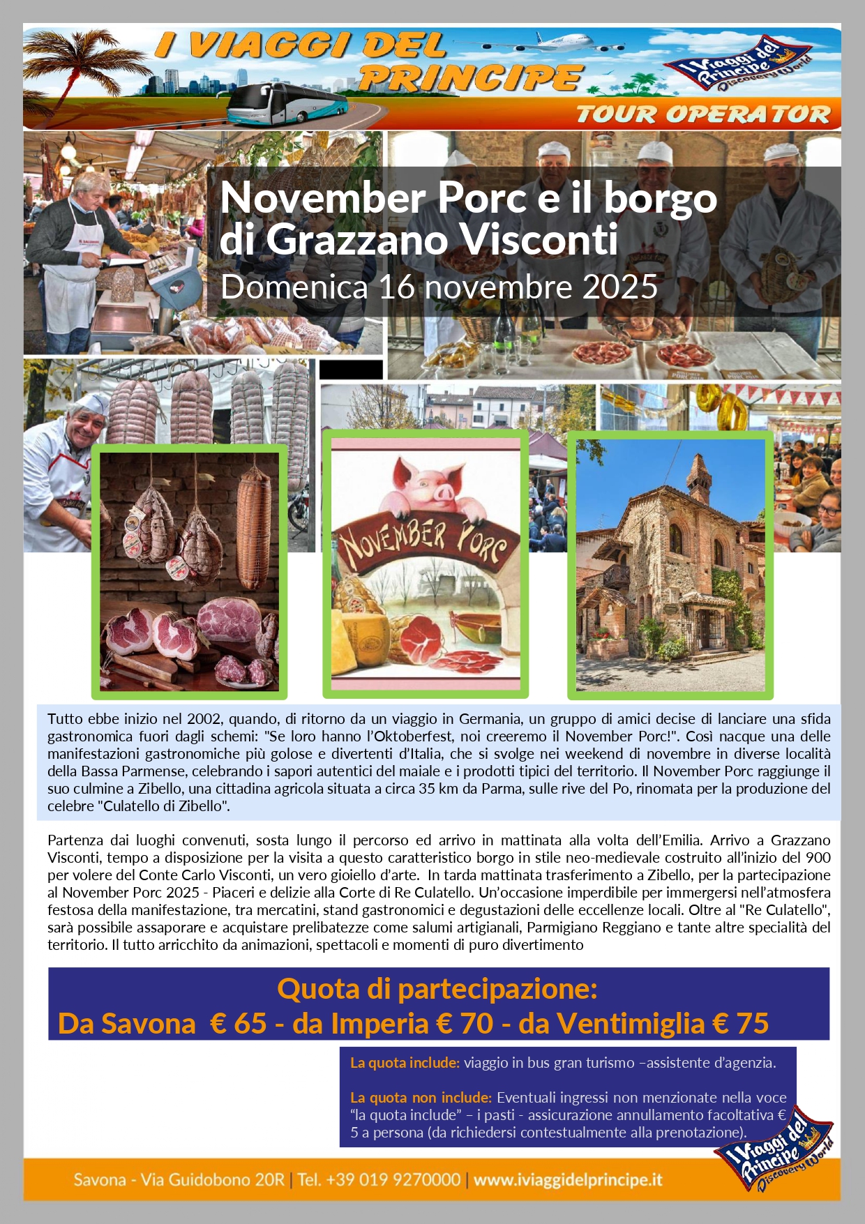 November Porc e il borgo di Grazzano Visconti - DA SAVONA E PROVINCIA