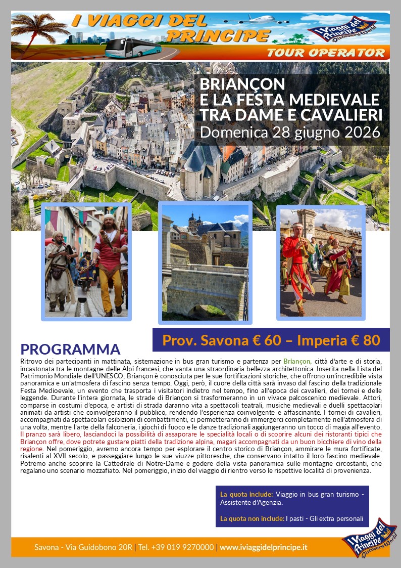 Briançon e la festa medievale tra Dame e Cavalieri
