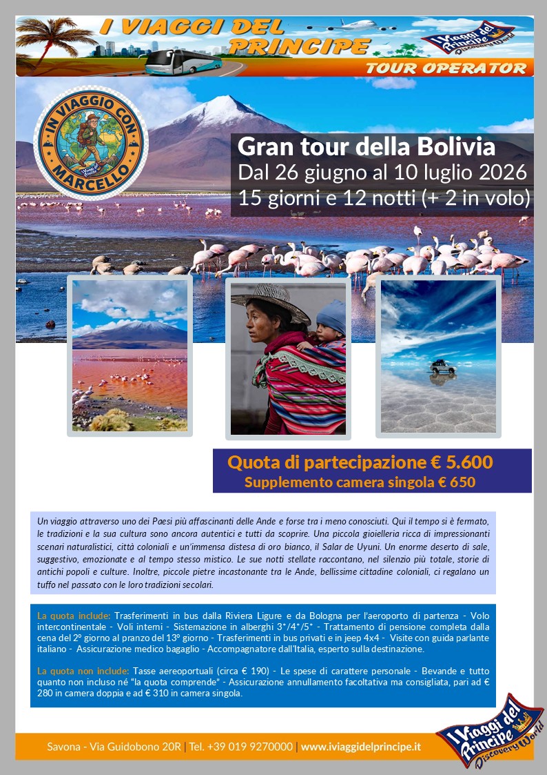 Gran tour della Bolivia