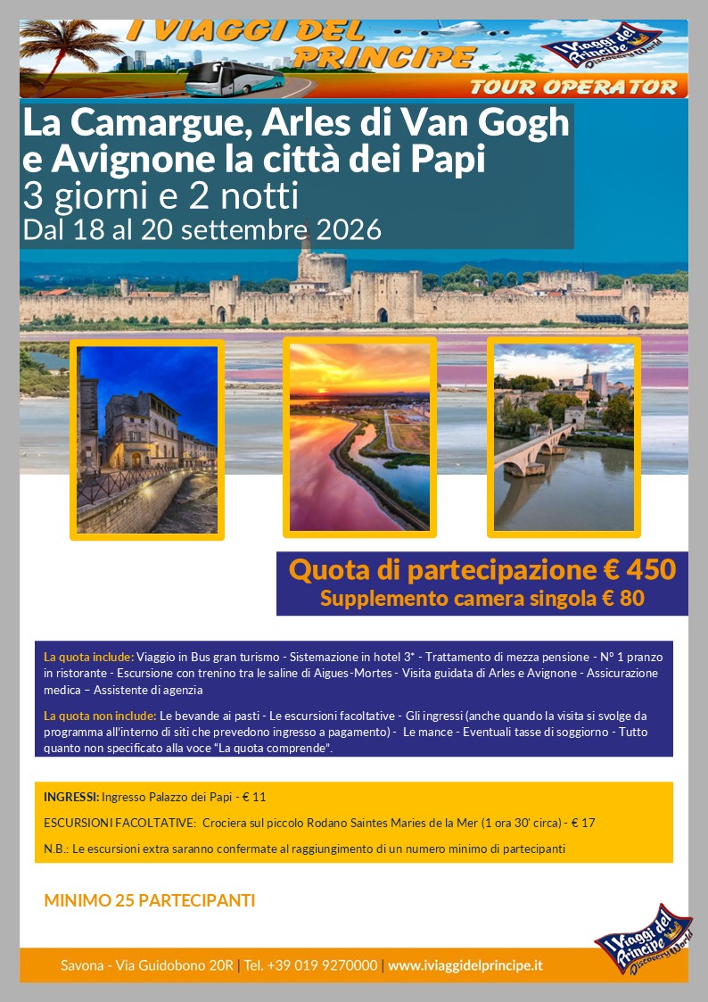 La Camargue, Arles di Van Gogh e Avignone la città dei Papi