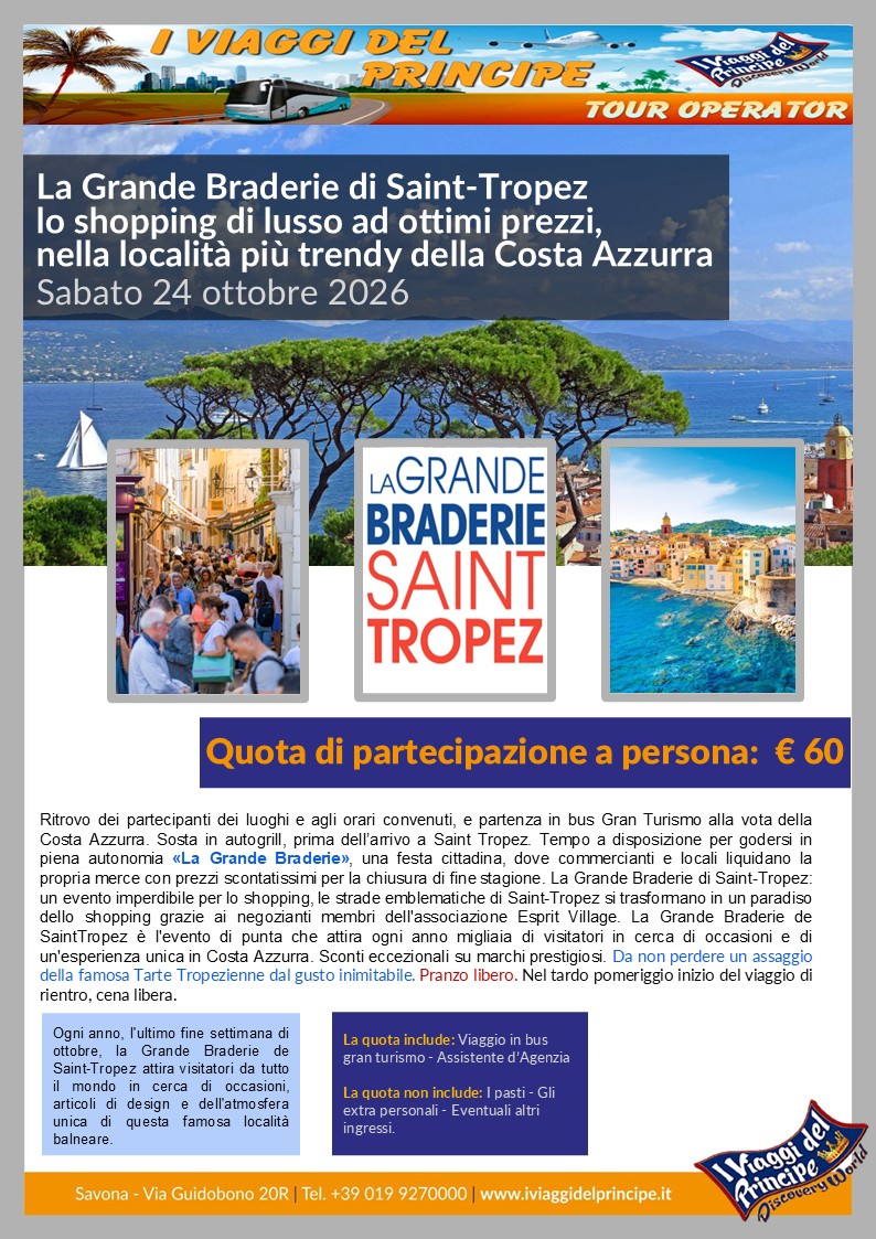 La Grande Braderie di Saint-Tropez lo shopping di lusso ad ottimi prezzi, nella località più trendy della Costa Azzurra